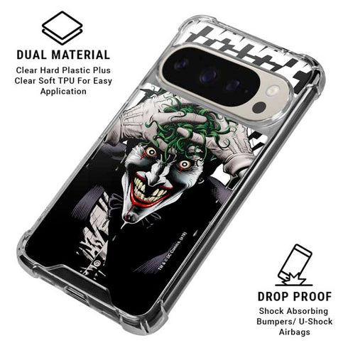 DC Comics The Joker Killing Joke Variant Cover Art by Brian Bolland Pixel 9 Pro XL Clear Case